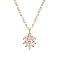 Korean Geometric Heart-shaped Zircon Necklace sku image 12