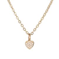 Korean Geometric Heart-shaped Zircon Necklace sku image 14