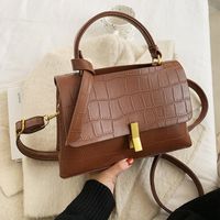 Fashion Stone Pattern Shoulder Messenger Portable Small Square Bag sku image 3