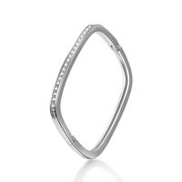 Simple Square Diamond Alloy Bracelet main image 1