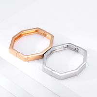 Simple Glossy Octagonal Prismatic Alloy Bracelet main image 5