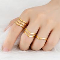 Simple Style Geometric Stainless Steel Open Rings main image 1