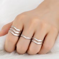 Simple Style Geometric Stainless Steel Open Rings main image 5