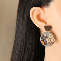 Corée Boucles D&#39;oreilles Fleur Acrylique En Gros main image 4