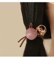 Korean Simple Geometric Hair Ring main image 6