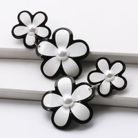 Korea Acrylic Flower Color Earrings Wholesale sku image 1