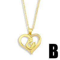 Fashion Heart-shape Letters Mom Copper Necklace sku image 2