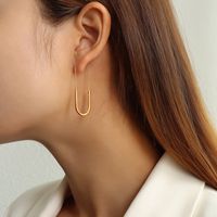 Simple Long Brooch Earrings sku image 1