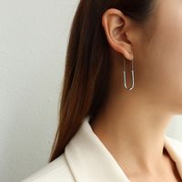 Simple Long Brooch Earrings sku image 2