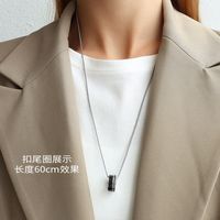 Fashion Diamond Titanium Steel Necklace Wholesale main image 4