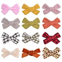 Hot-selling Solid Color Bow Hairpin Set sku image 1