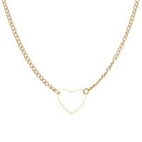 Simple Hollow Heart-shape Necklace Wholesale sku image 1