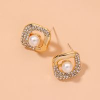 Fashion Diamond-studded Square Earrings sku image 3