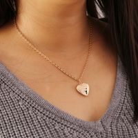 Simple Open Heart-shape Copper Necklace Earring Set main image 6