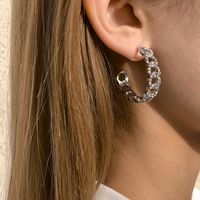 Simple Geometric Hollow Earrings main image 1