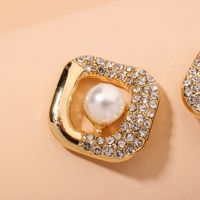 Fashion Diamond-studded Square Earrings main image 5