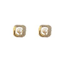 Fashion Diamond-studded Square Earrings main image 6