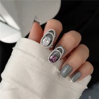 Korean Dimomd Nail Ring main image 1