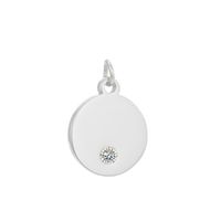 Fashion Diamond Round Stainless Steel Pendant Accessories Wholesale main image 6