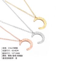 Fashion Moon Stainless Steel Plating Necklace main image 3