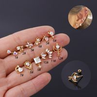 Ear Cartilage Rings & Studs Geometric Copper Plating Artificial Gemstones main image 2