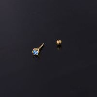 Ear Cartilage Rings & Studs Simple Style Geometric Copper Plating Artificial Gemstones main image 5