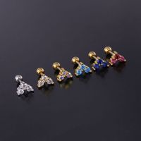 Ear Cartilage Rings & Studs Heart Copper Plating Artificial Gemstones main image 4