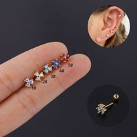 Ear Cartilage Rings & Studs Fashion Geometric Copper Plating Artificial Gemstones main image 1