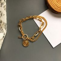 Punk Multi-layer Coin Bracelet Wholesale main image 3