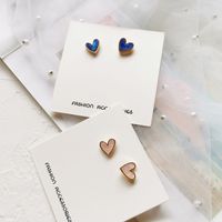 Korean Heart-shaped Earrings Wholesale main image 1
