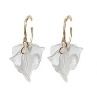 Simple Transparent Petal Resin Earrings main image 3