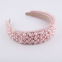 New Fashion Style Broad-brimmed Pearl Fringe Hairband sku image 1