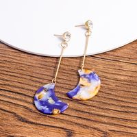 Fashion Moon Shaped Earrings sku image 3