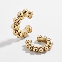 Wholesale Jewelry Lady Geometric Alloy Artificial Gemstones Inlaid Pearls Earrings sku image 4