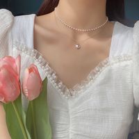 Collier En Alliage Multicouche De Perles De Mode En Gros sku image 3