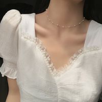 Collier En Alliage Multicouche De Perles De Mode En Gros sku image 1