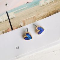 Korean Heart-shaped Earrings Wholesale sku image 2