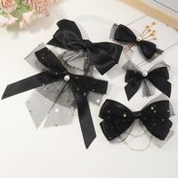 Korean Star Net Yarn Bow Hairpin main image 1