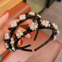 Fashion Flower Pearl Resin Headband main image 5