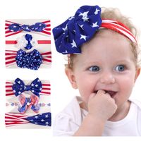 American Independence Day Children's Rabbit Ears Bow Headband main image 2