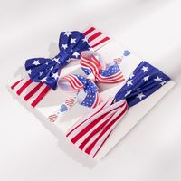 American Independence Day Children's Rabbit Ears Bow Headband main image 5
