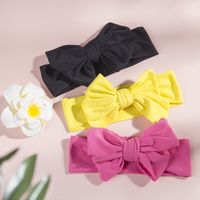 Children's Solid Color Double Bow Headband main image 6