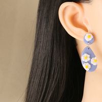 Simple Acrylic Geometric Flower Earrings Wholesale main image 6