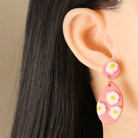 Simple Acrylic Geometric Flower Earrings Wholesale main image 4
