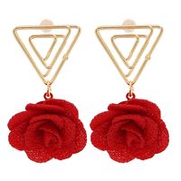 Korean Triangle Flower Earrings Wholesale sku image 1