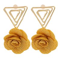 Korean Triangle Flower Earrings Wholesale sku image 2