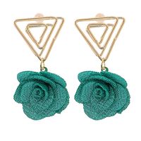 Korean Triangle Flower Earrings Wholesale sku image 3