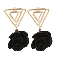 Korean Triangle Flower Earrings Wholesale sku image 4
