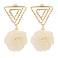 Korean Triangle Flower Earrings Wholesale sku image 5