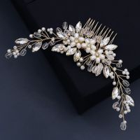 Bridal Jewelry New Flowers Handmade Pearl Insert Comb main image 2